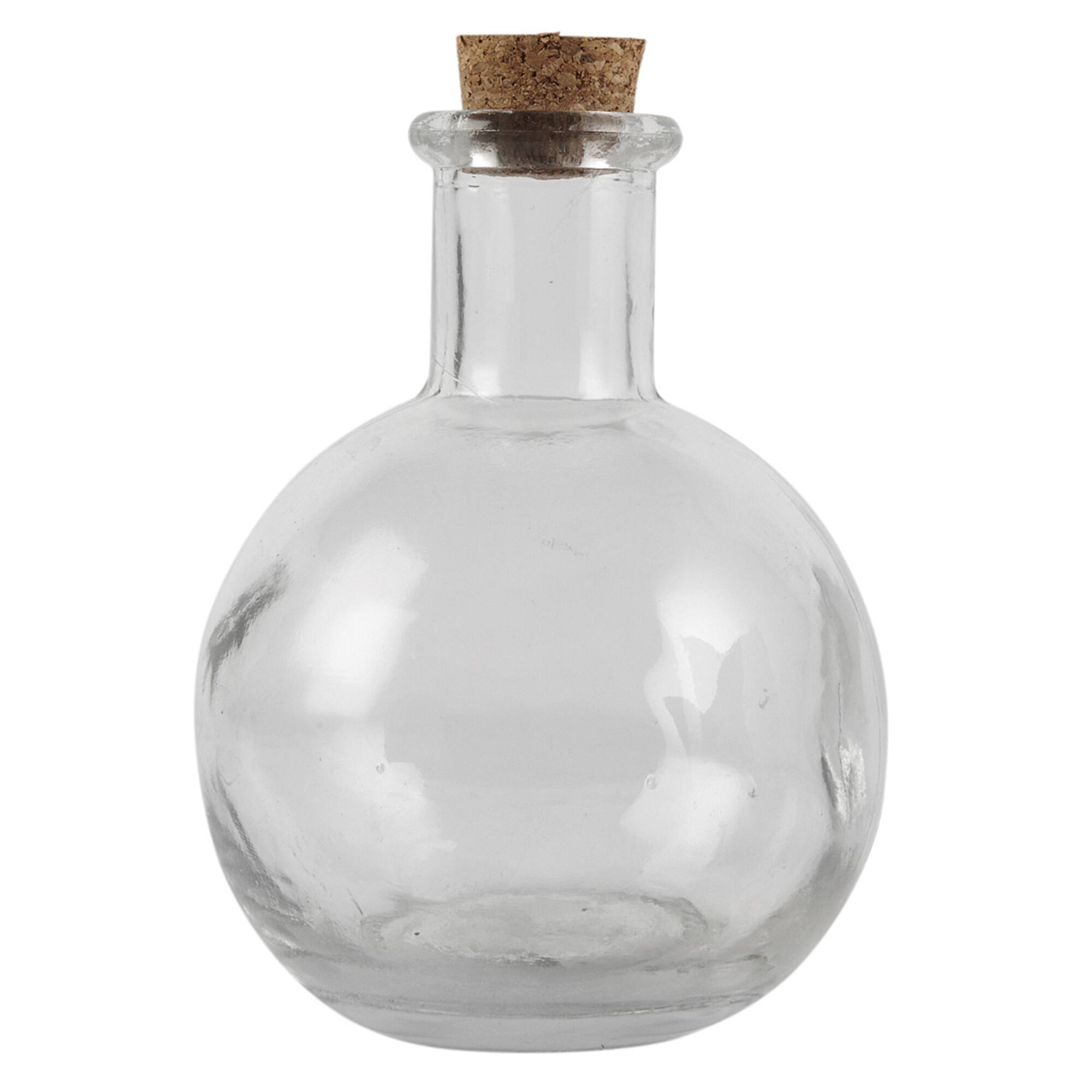 12 Pack: Round Glass Bottle with Cork by Ashland™